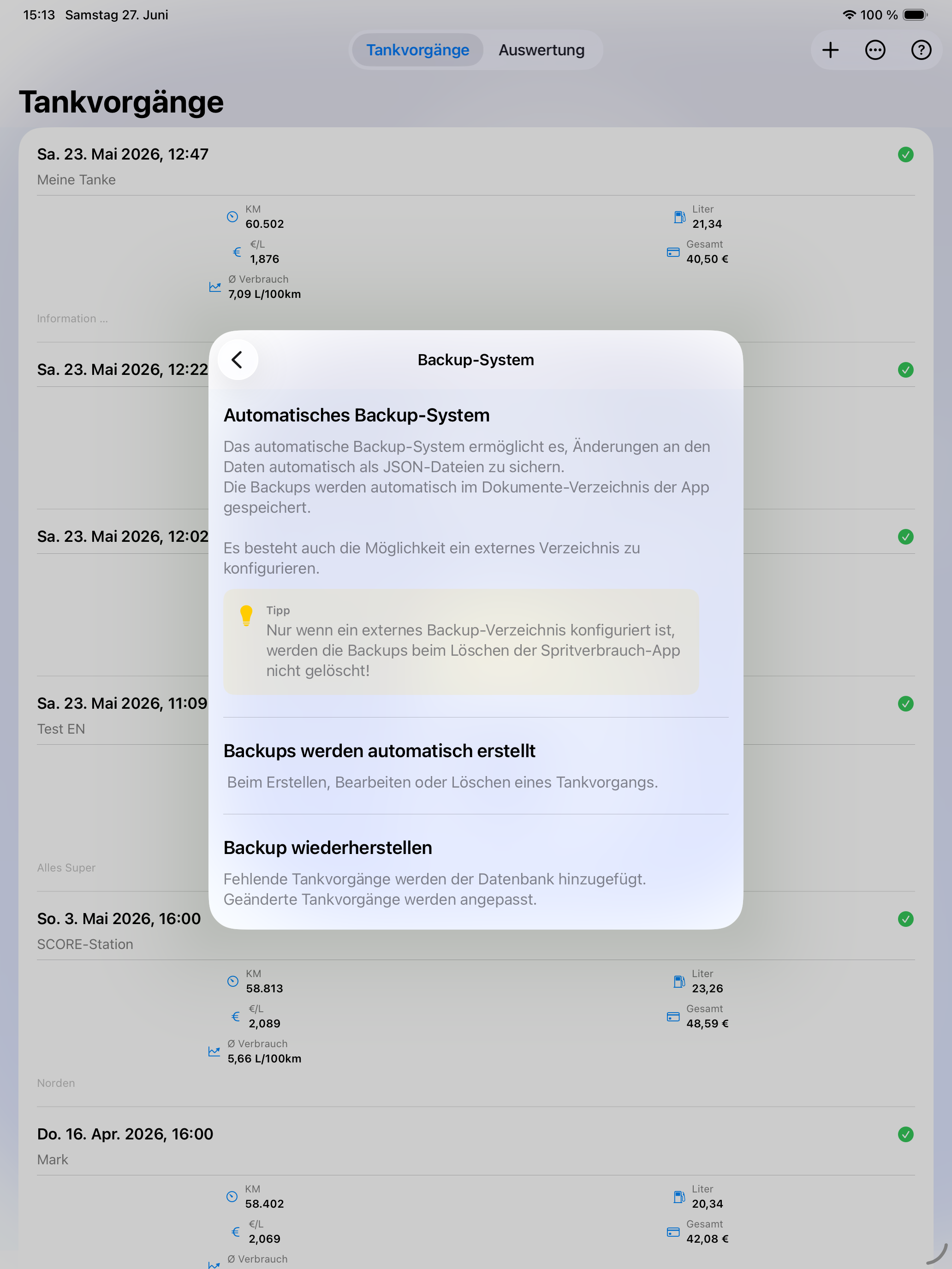Spritverbrauch screenshot 12