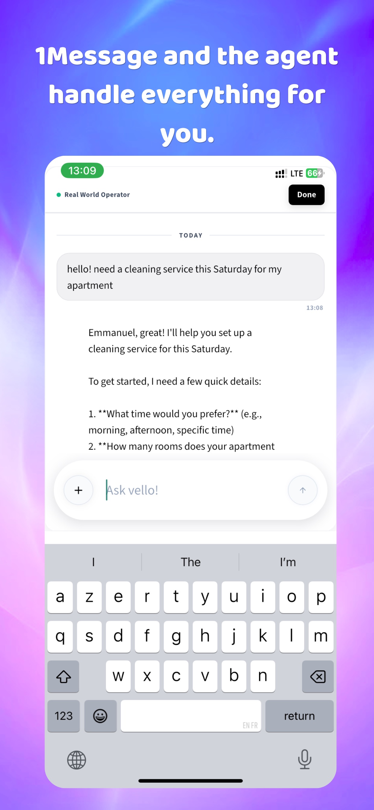 Screenshot 2 of Vello your AI Operator