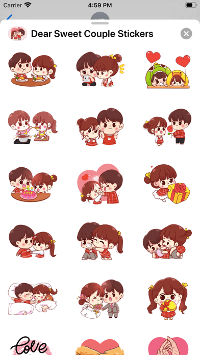 Screenshot #3 pour Dear Sweet Couple Stickers