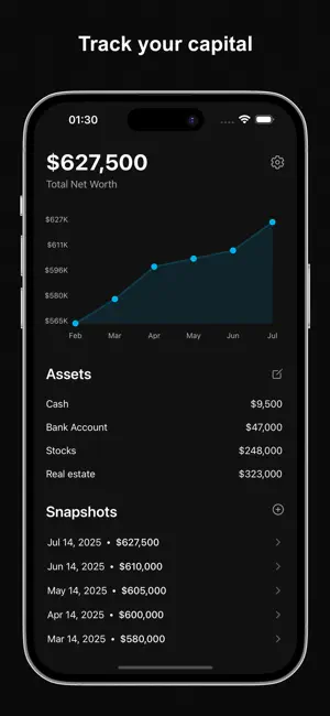 SnappVault - Net Worth Tracker screenshot 1