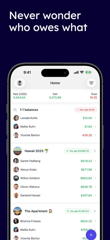 Bill Splitter: SplitMyExpenses screenshot 1 of 7