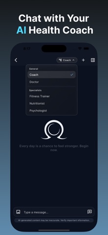 OmegaX: Health Agent iPhone screenshot