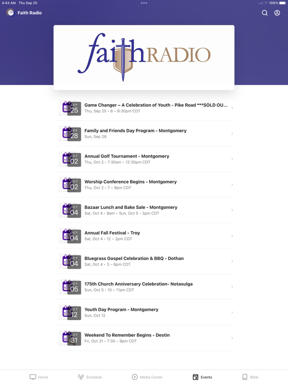 Faith Radio WLBF iPad screenshot 4 - Education app