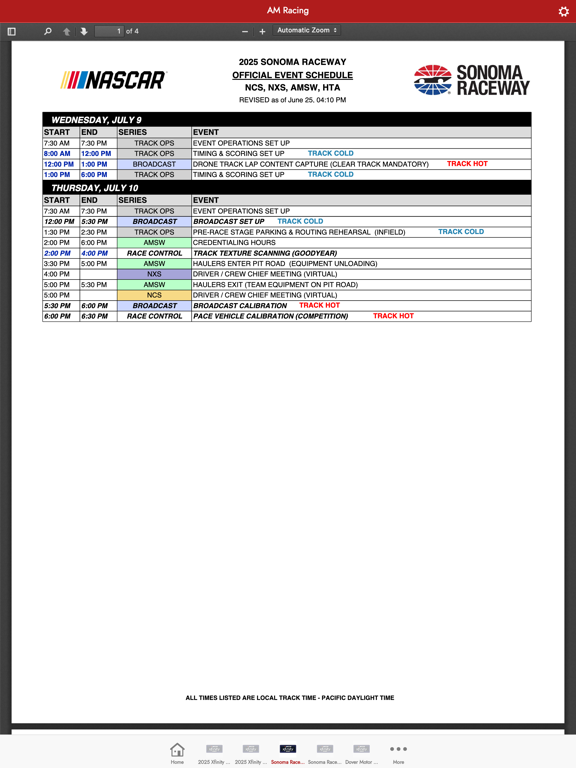 AM Racing iPad screenshot 4 - Sports app