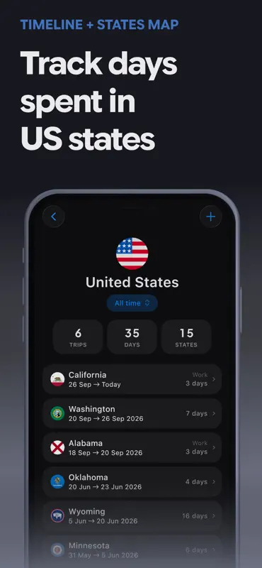 Country Days Tracker: Immio screenshot 6 of 8