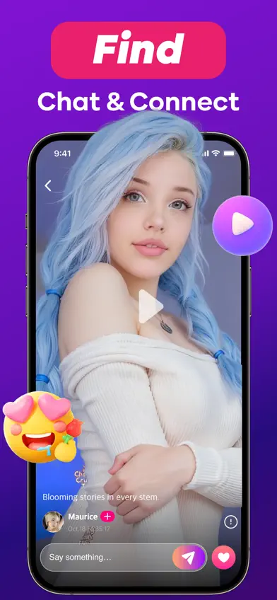 Florra：Online Video & Chat Fun screenshot 1