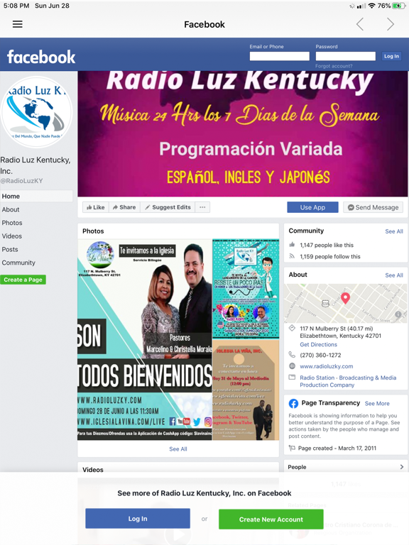 Radio Luz Kentucky iPad screenshot 8 - Music app