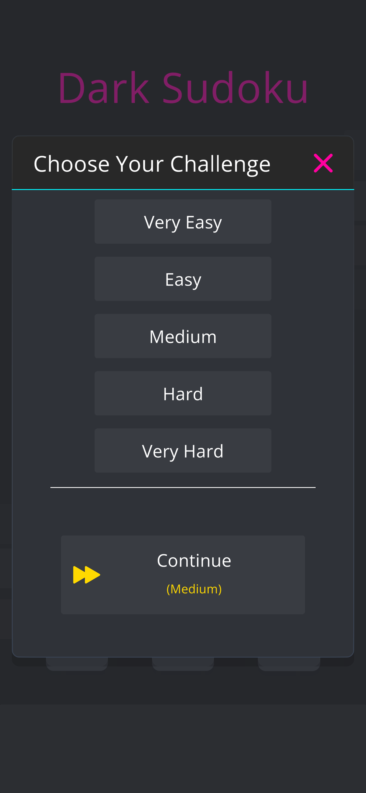 Dark Sudoku