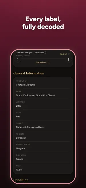 Vinor: Wine Scanner & Value screenshot 4