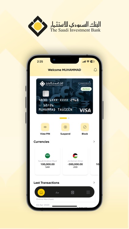 SAIB Corporate Currency Card