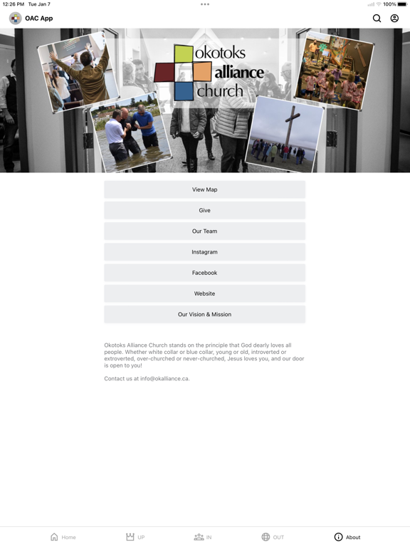 Okotoks Alliance Church iPad screenshot