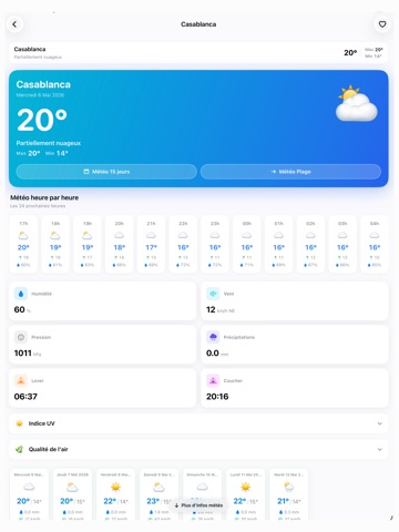 Meteo Maroc iPad screenshot 1