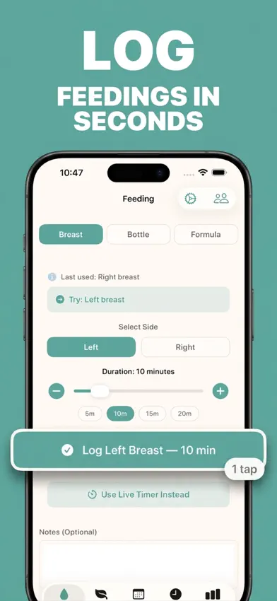 Mommy's Log: Baby Tracker screenshot 1