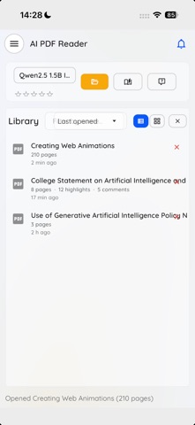 AI PDF Reader: On-Device Screenshot 3 of 4