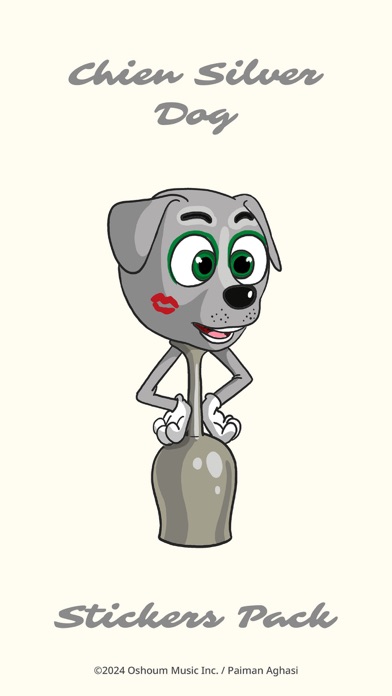 Screenshot #1 pour Chien Silver Dog Stickers