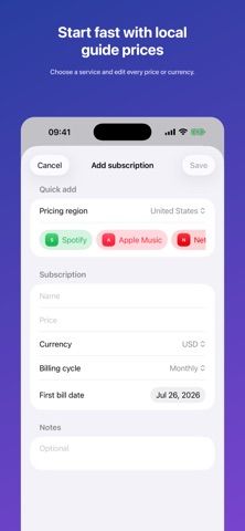 Subscker: Subscription Tracker Screenshot 3 of 6