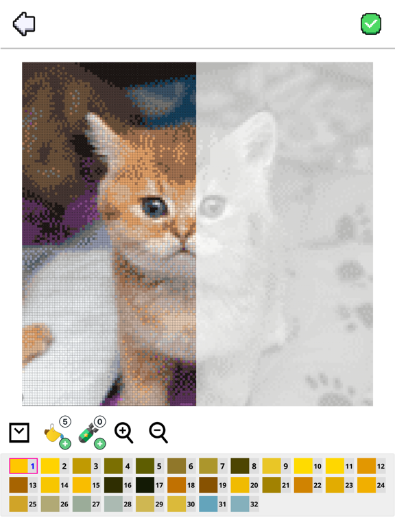 Cross Stitch Color by Number iPad screenshot