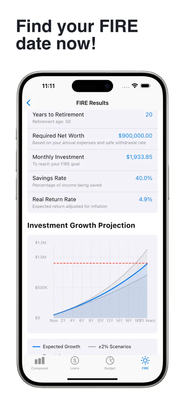 Screenshot #3 pour Financial Calculator: Compound
