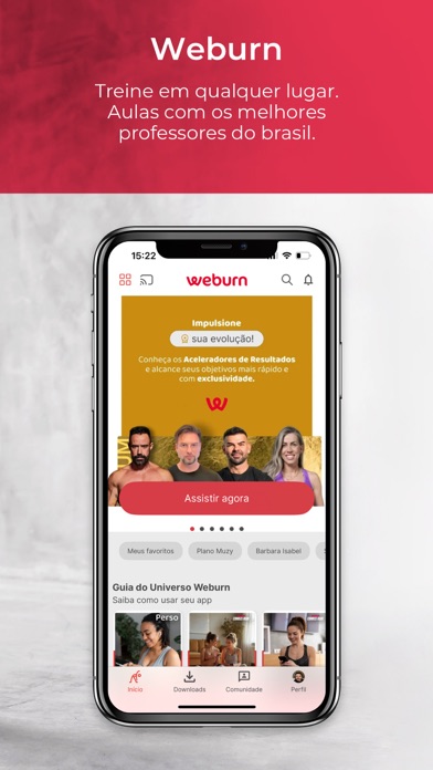 Screenshot #1 pour Weburn: Exercício, Yoga, dieta