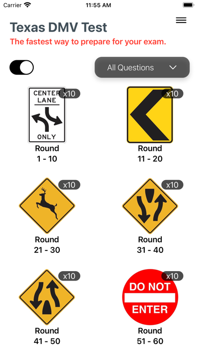 Texas DMV Practice 2025 Screenshot