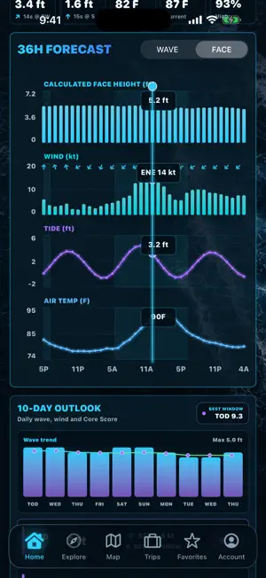 CoreSurfer Surf Reports screenshot 2