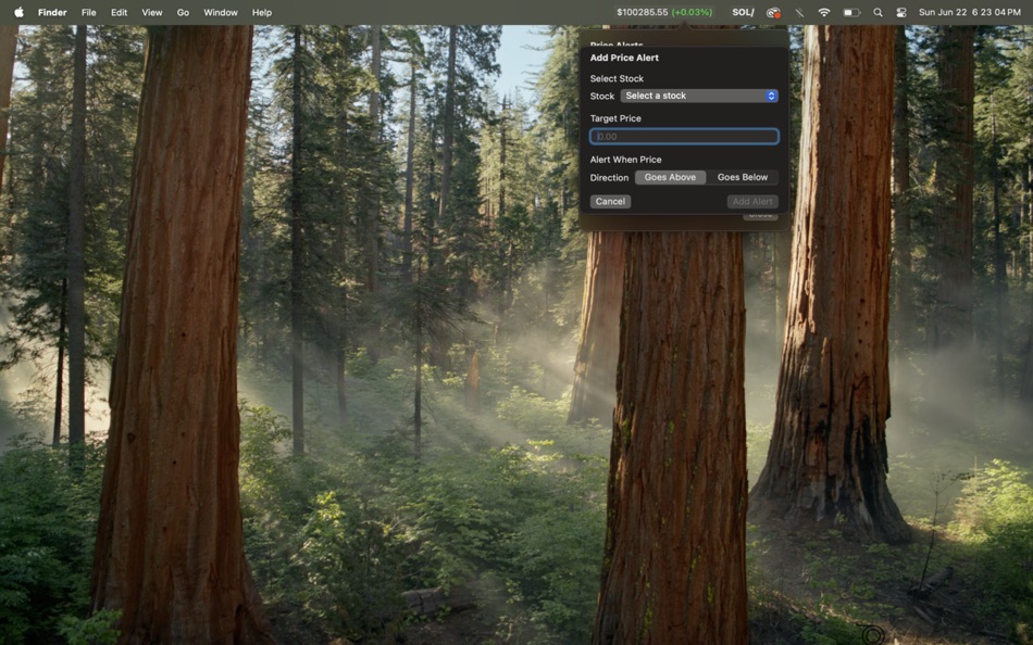 #3. StonksBar (macOS) 由: Thomas Paolino