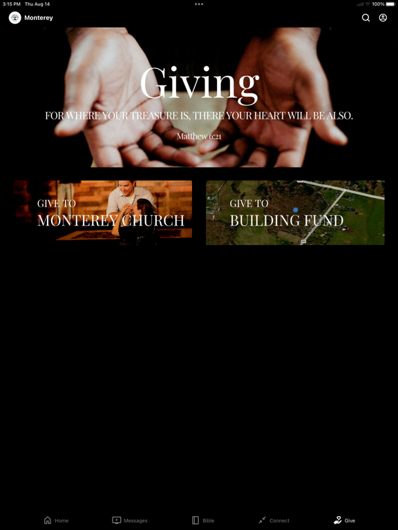 Monterey Church Virginia iPad screenshot 4 - Lifestyle app