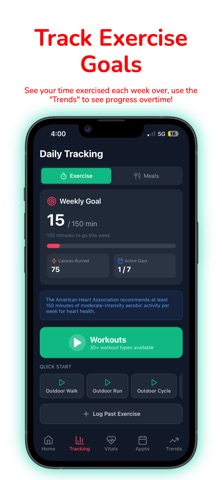 HeartWise Fitness screenshot