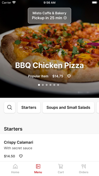 Misto Caffe & Bakery iPhone screenshot 2 - Food & Drink app