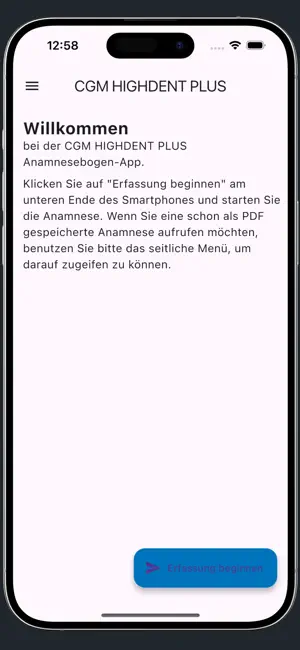 CGM HDP Anamnese App screenshot 2