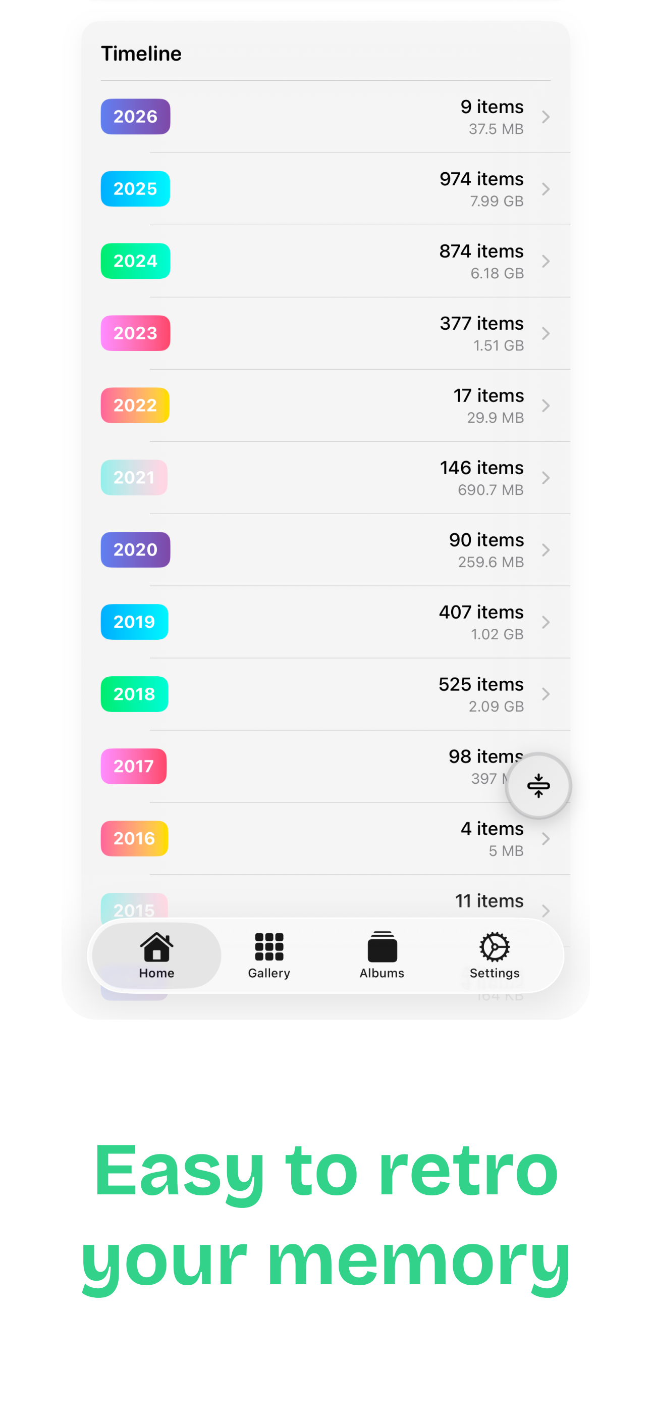 Clario Photos - Free Up Space