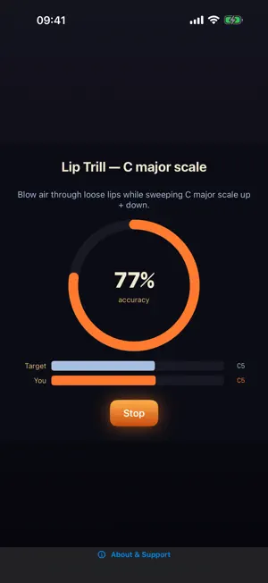 SUS4 Vocal Warmup: Singing screenshot 1