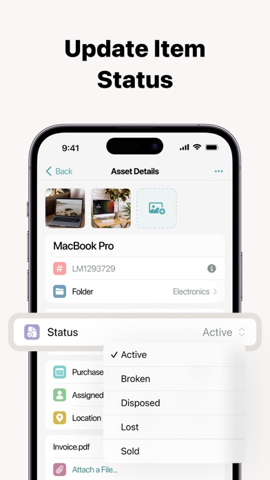 Assetsy: Inventory Tracker App Screenshot
