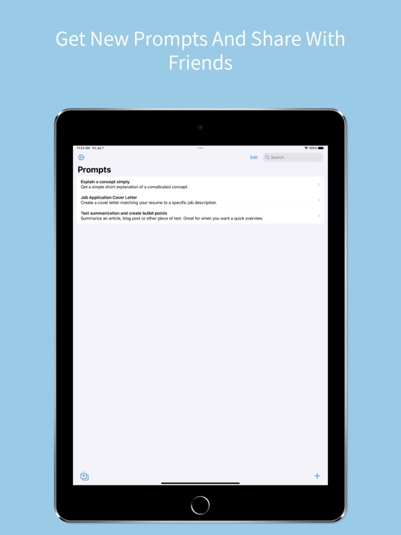 Prompts by E-String iPad screenshot 4 - Productivity app