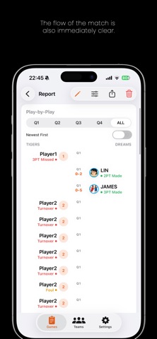Basket Scorebook: Team Stats Screenshot 4 of 8