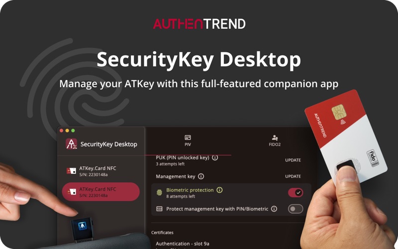 SecurityKey Desktop app screenshot