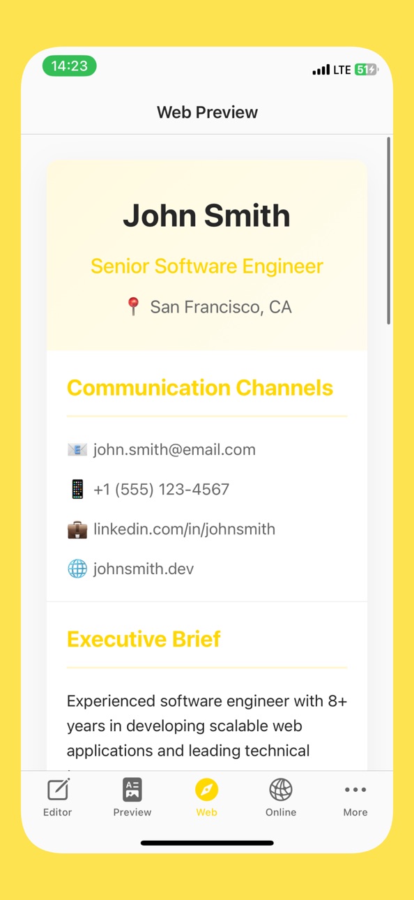 iPhone screenshot