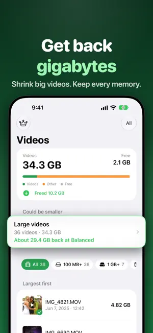 Compress Video - TinyVideo screenshot 1