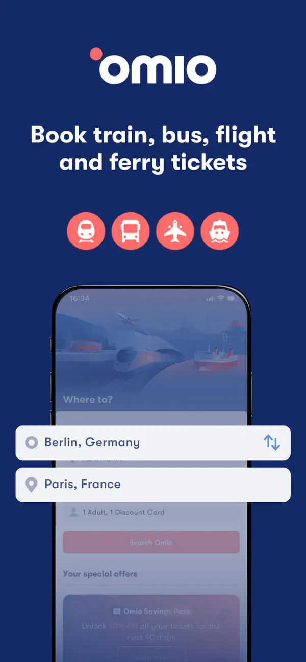 #1. Omio: Book Train, Bus & Flight (iOS) Oleh: Omio Corp.