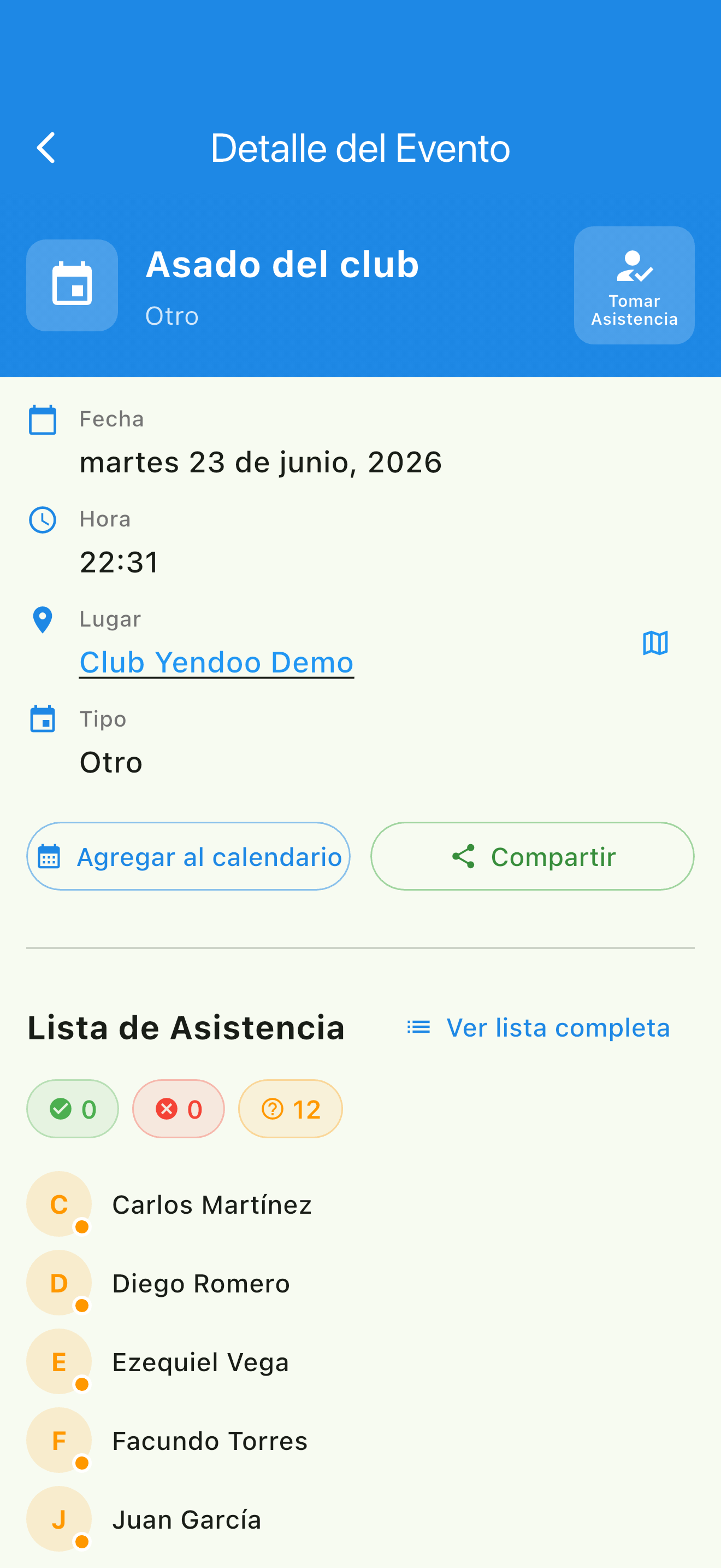 Yendoo - Gestión Deportiva screenshot 3