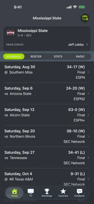 Mississippi State Football App screenshot 1