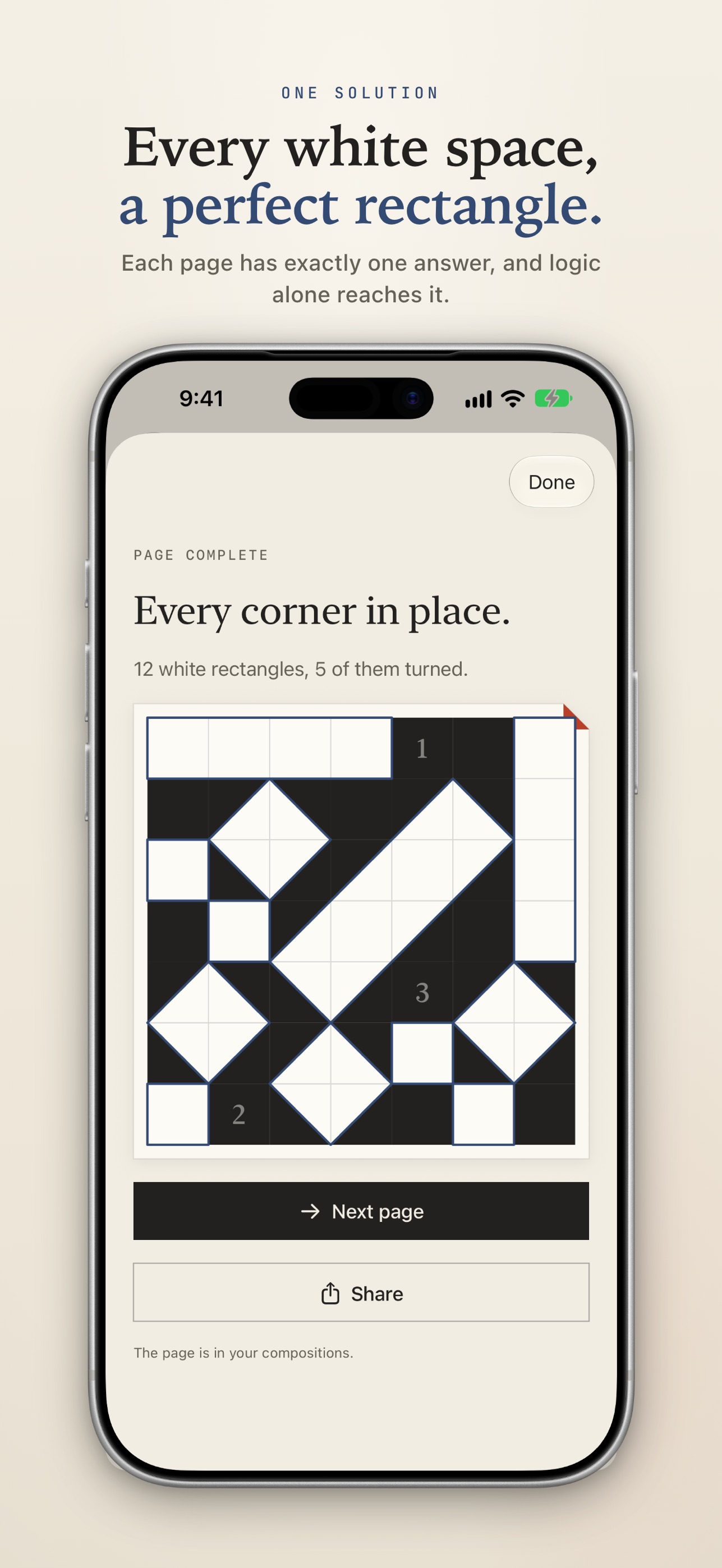 Screenshot 3 of Paper Corners: Shakashaka