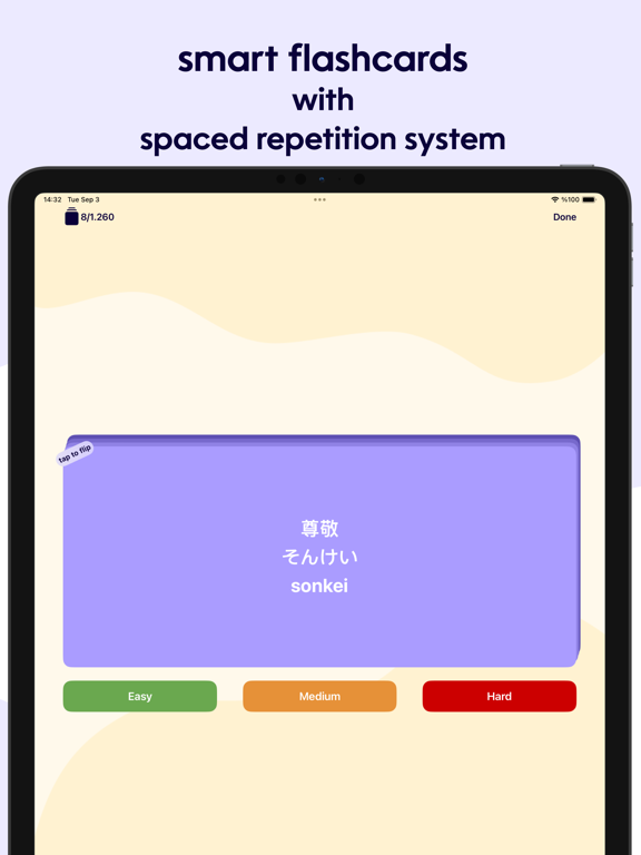 Learn Japanese Vocabulary iPad screenshot 4 - Education app