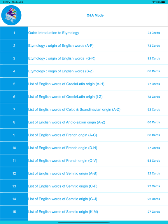 Screenshot #6 pour Etymology: +2200 English Words