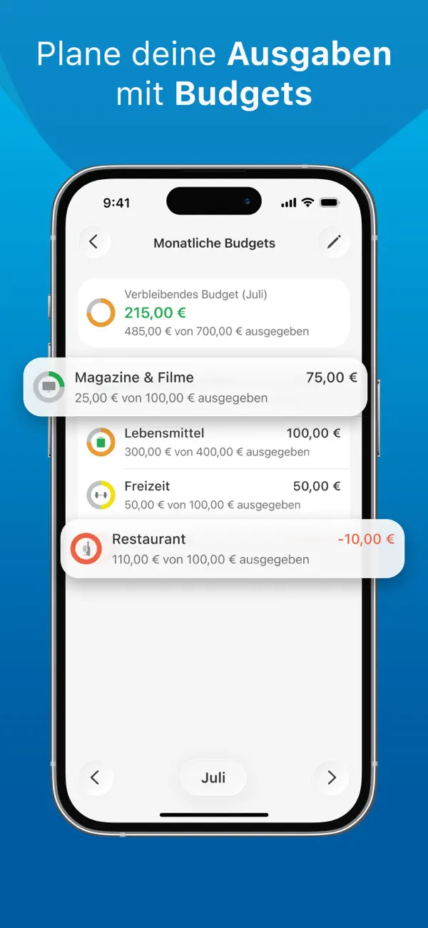 Outbank - Banking für alle iPhone App Screenshot 6 – Finanzen