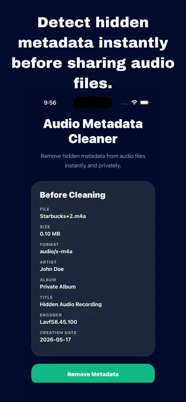 Audio Metadata Cleaner screenshot 2 of 4