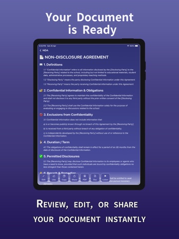 AI Legal Help & Advisor iPad screenshot
