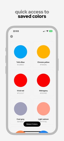huefy: color identifier screenshot