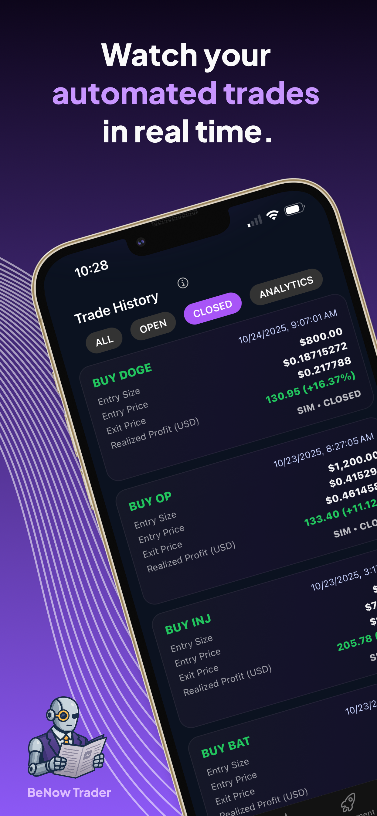 BeNow: AI Crypto Trader Bot screenshot 4