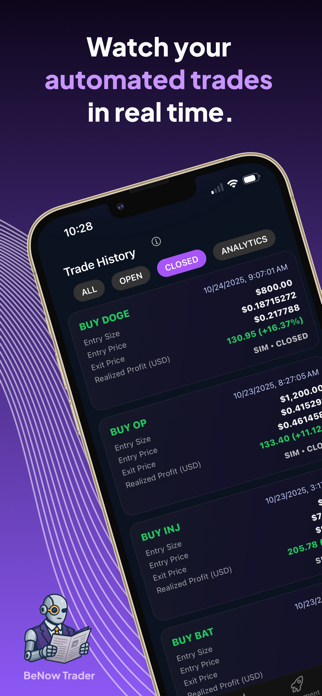 BeNow: AI Crypto Trader Bot Screenshot 4 of 5